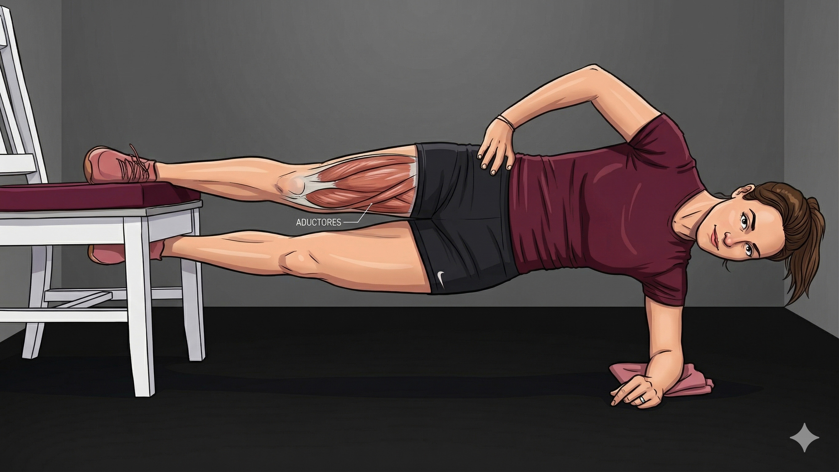 Rehabilitación activa y ejercicio de Copenhague para aductores